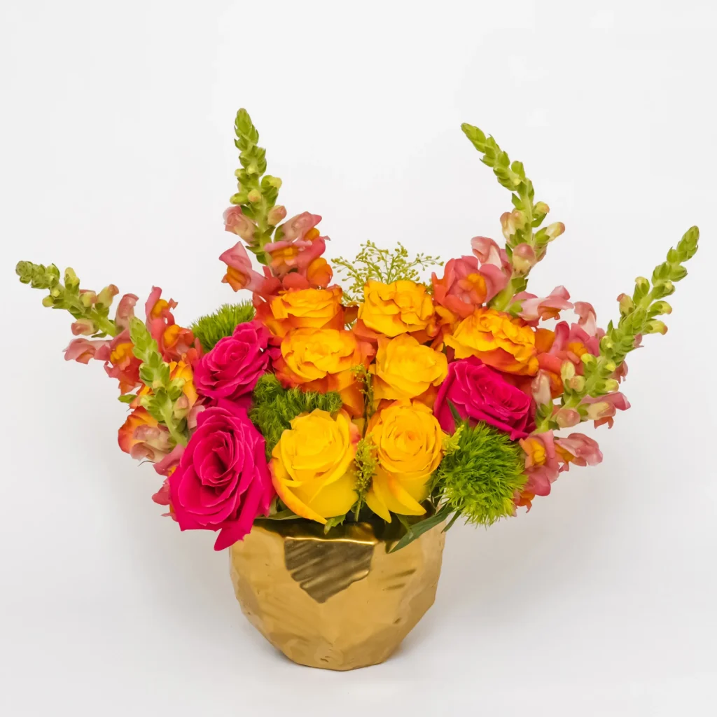 Colorful Rose Arrangement – Moroccan Sunset Bliss