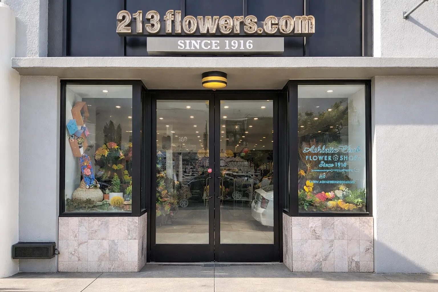 athletic club flower shop outside